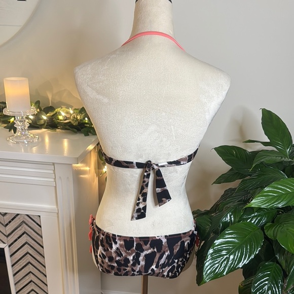 Xhilaration Coral and Leopard Bikini Bottom - Picture 3 of 5